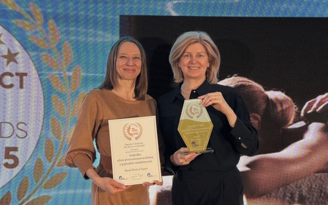 Ampułka z peptydem miedziowym z nagrodą SPA BIZNES AWARDS 2025